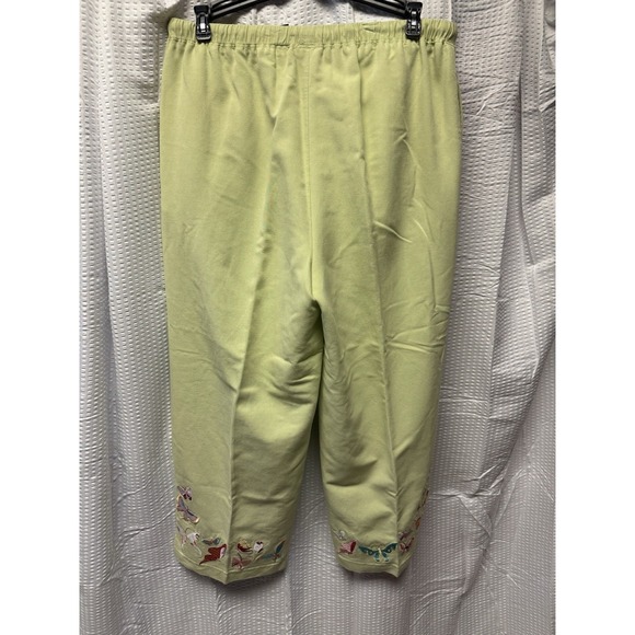 Lavie Boheme Lounge Travel 2p set Women's Medium Green Butterfly Embroidered Y2K - Picture 11 of 11